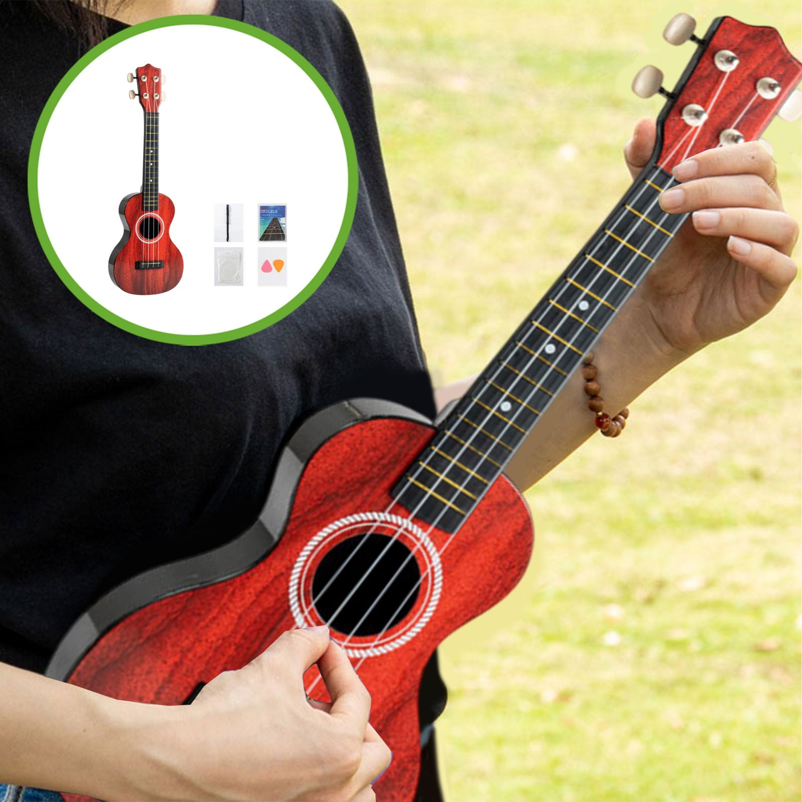 Boovnll Ukulele for Kids, 21" Four Strings Kids Toy Guitar for Beginner Ages 3-6 Kids Guitar for Children Musical Instruments Educational Learning Toy, Gift for Boys Girls, Toys, Ukulele