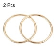 thumbnail image 3 of 50mm Metal O Rings Non-Welded for Straps Bags Belts DIY Gold Tone 2pcs, 3 of 5