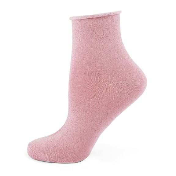 MeMoi Women's Shimmer Roll Top Shortie Socks - Mens - Male
