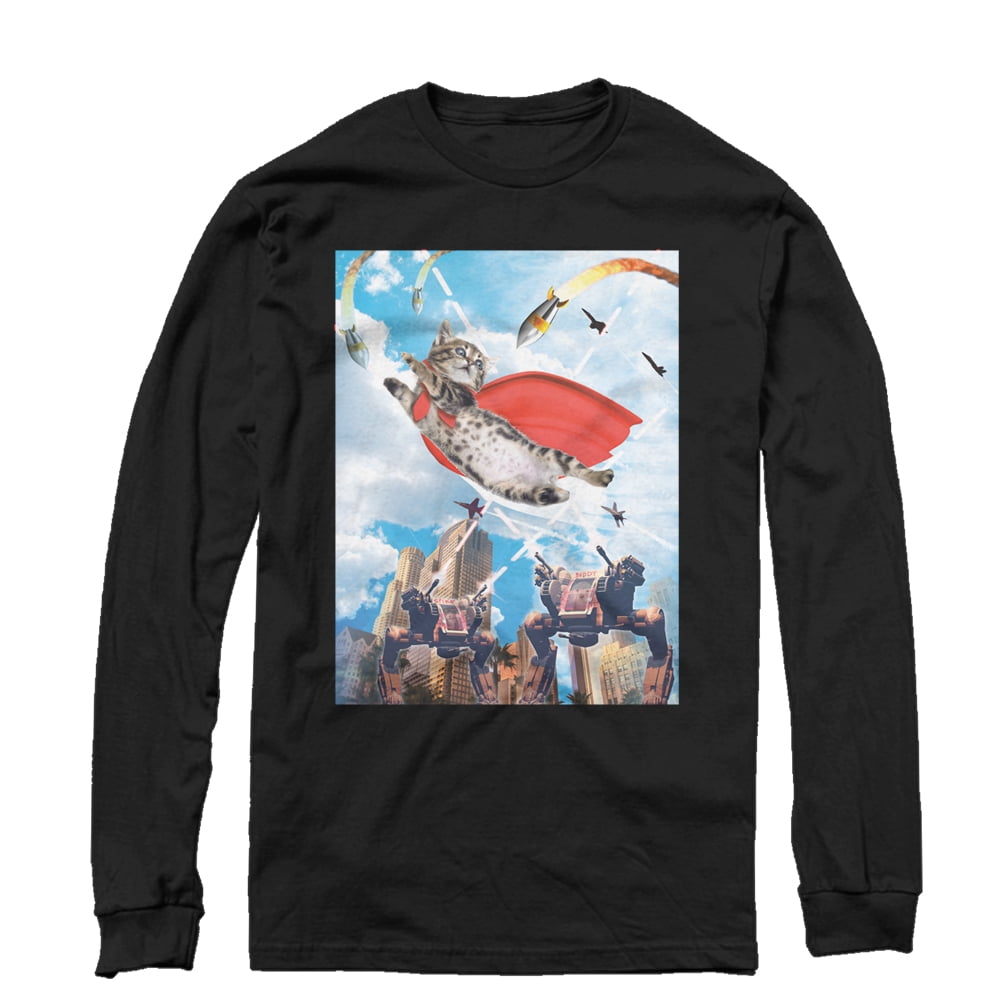 Super Kitten Long Sleeve Shirt Black 