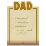Designer Greetings Die Cut Dad, Gold Foil Lettering and Frame Top Fold Birthday Card