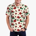thumbnail image 2 of Salouo Rose Flowers for Men's Short Sleeve Polo Shirts,Polo Shirts for Men Performance Short Sleeve Golf Shirt Athletic Casual Collared T-Shirt-XX-Large, 2 of 8