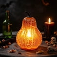thumbnail image 6 of Vivcore Halloween Pumpkin Light LED Glowing Jack O Lantern Flameless Tabletop Light Up Decor for Indoor Porch Party, Style A 1 Pack, 6 of 8