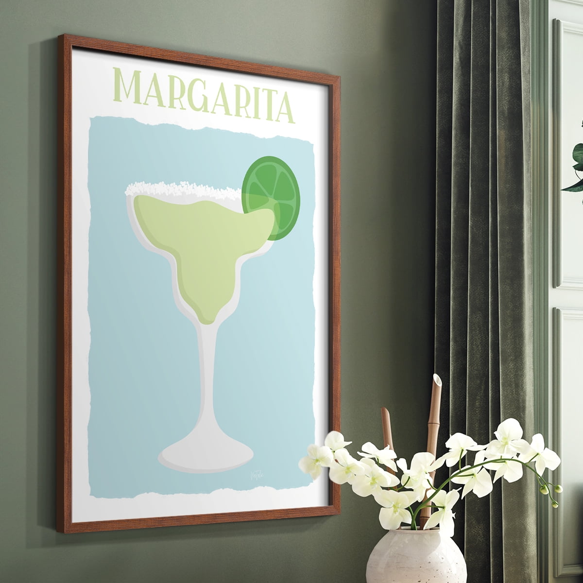 Margarita in Brown Solid Wood 8 x 10 Framed Print