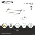 thumbnail image 3 of Kingston Brass Ba5563Sn Royale - Toallero Doble De 24.0 In, Níquel Cepillado, 3 of 3