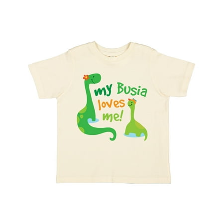 

Inktastic My Busia Loves Me Grandson Dinosaur Gift Toddler Boy Girl T-Shirt