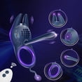 thumbnail image 2 of Xbonp Vibrating Penis Ring, 3 in 1 Silicone Rings with 10 Vibration Modes Couple Vibrator, 2 of 6