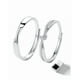 thumbnail image 1 of Xtellar Anillo De Compromiso De Promesa Plata 925 Hombre Y Mujer 2pz, 1 of 1