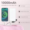 thumbnail image 2 of Hand Warmers Rechargeable, Portable Graphene Hand Warmer Pouch with 10000mAh Power Bank, Pink Heated Gloves with 6 Adjustment Levels, Fast Heating Hand Warmers for Women, Men, Kids, Xmas Gifts, 2 of 7