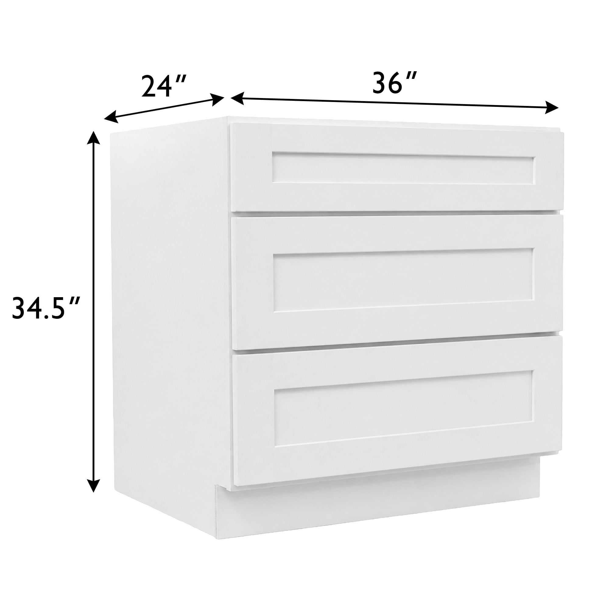 Design House Brookings Kitchen Drawer Cabinet, White, 36"