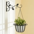 thumbnail image 2 of Macetas montadas en la pared Gancho para estante Soporte decorativo para plantas Percha (Negro), 2 of 4