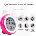 thumbnail image 3 of Termómetro de pantalla táctil redondo, medidor de temperatura y humedad interior de alta precisión para el hogar, pantalla digital electrónica precisa, 3 of 5