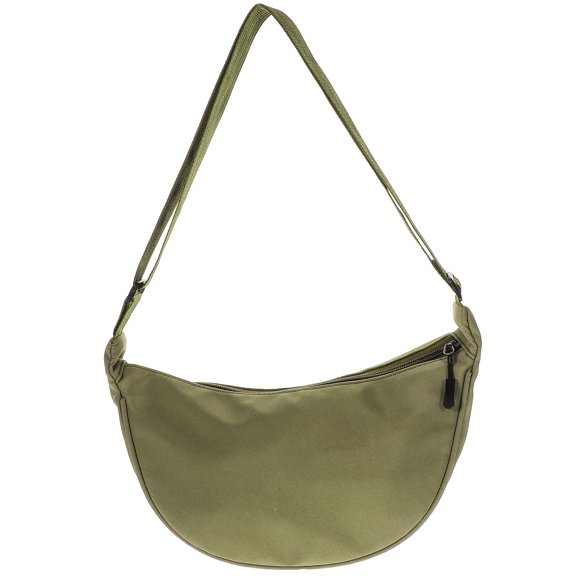 CATIEBYE 1Pc Versatile Grey Crossbody Bag Dumpling Shoulder Bag with Wrist Strap for Storage