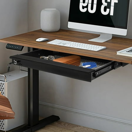 Black Under-Desk Drawer Storage Organizer for Standing Desks Pull-out Drawer