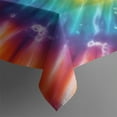 thumbnail image 4 of Rainbow Tie Dye Mandala Pattern Rectangle Tablecloth 60"x120",Waterproof Polyester Rectangle Table Cloth, Wipeable Spillproof Polyester Tablecloth for Dining, Camping, Indoor and Outdoor, 4 of 6