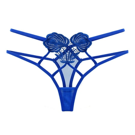 TIHLMK Womens Underwear Thongs for Women Pack G String Sales Women Lace Panties Hot Can Wear Underwear Thong Gifts for Women Blue Underwear