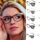 thumbnail image 1 of Gafas de sol retro con forma de ojo de gato, montura de metal, nuevas, con espejo plano, fotocromáticas, antiluz azul, para fotografía callejera, para mujer, con ojos de moda, 1 of 5