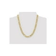 thumbnail image 5 of Gem & Harmony Mens 8.75mm Concave Figaro Necklace 22 inches in 14K Yellow Gold for Men, 5 of 6