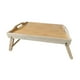 thumbnail image 2 of Mesa auxiliar de bambú con patas plegables para cama, mesa auxiliar para café, té, portátil, bandeja de desayuno para dibujar, trabajar, ver películas, 2 of 8