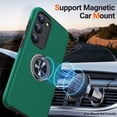 thumbnail image 5 of for Samsung Galaxy S23 Case [NOT for S23 Plus & S23 Ultra], Slim Soft Bumper Galaxy S23 Case, with Ring Holder Kickstand for Samsung S23 Case, Shockproof Protective Cover S23 Case 6.1", Green, 5 of 14