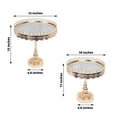 thumbnail image 6 of BalsaCircle 2 pcs 12" and 10" Gold Round Metal Pedestal Cake Stand with Mirror Top Party Display Dessert Riser Pedestal, 6 of 8