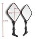 thumbnail image 3 of 2Pcs Motorcycle Rear View Mirror Black For 200 250 Dr350 Drz 400 Dr650, 3 of 3