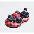 thumbnail image 4 of Pathfinder 61" Inflatable Unisex Double Snow Tube with winter plaid graphics, for ages 3 – 6 years, 4 of 5