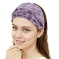 thumbnail image 4 of Unique Bargains 1 Pc Headband Flower Double-sided Wide Hairband for Women Purple, 4 of 5