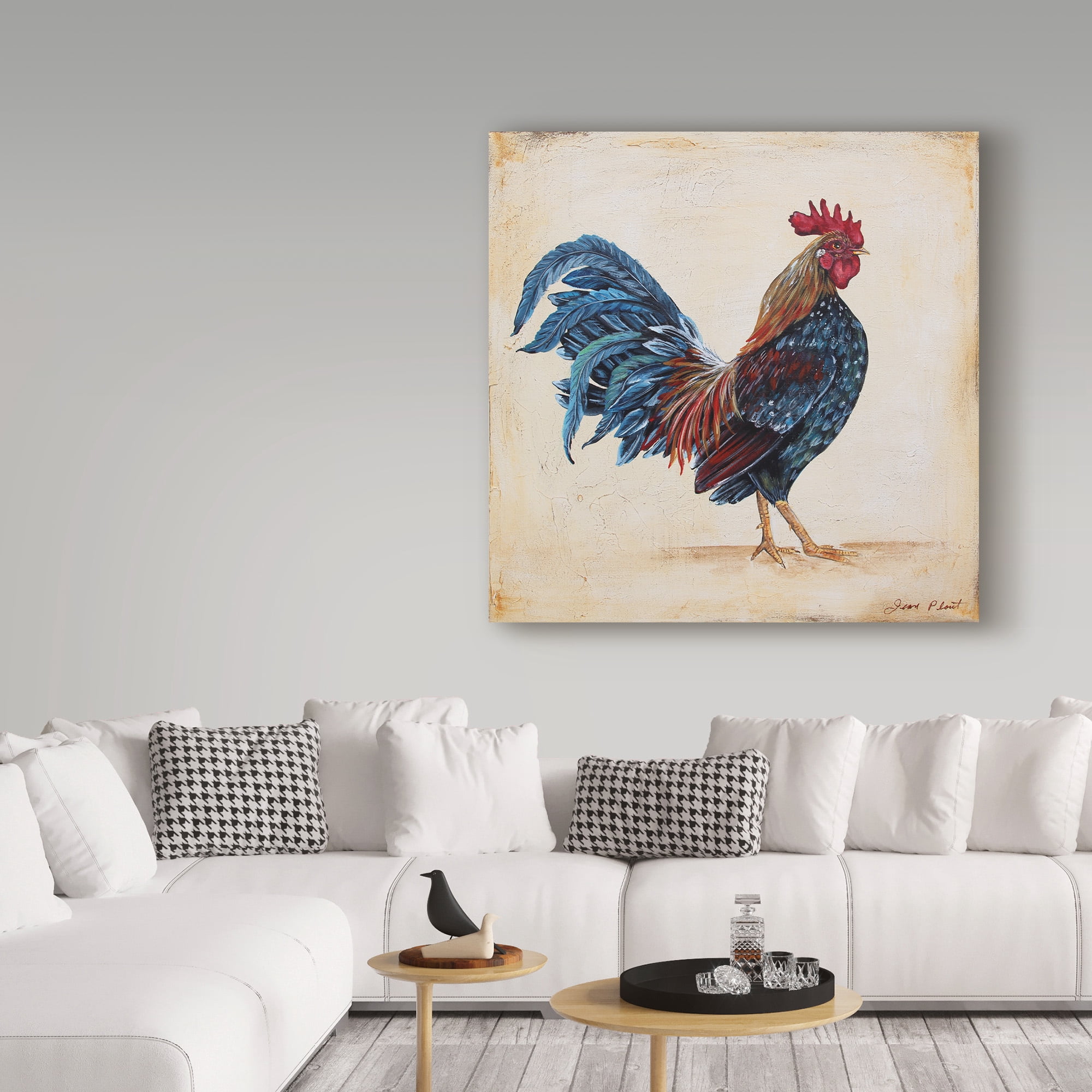 Trademark Fine Art 'Rooster 2' Canvas Art by Jean Plout