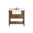thumbnail image 3 of Elegant Kitchen and Bath 36 inch Single bathroom vanity in driftwood with backsplash, 3 of 8