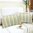 thumbnail image 2 of Decorative Throw Pillow Covers Set of 2 Grass Green Pillow Covers 12x20 Inch Throw Pillow Cover Linen Pillowcase Modern Boho Farmhouse Outdoor Pillow Covers for Couch Sofa Bed Living Room, 2 of 6