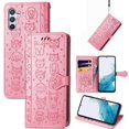 thumbnail image 2 of Funda Cartera FOXDOCK para Samsung Galaxy A56 5G , Flip PU con Relieve de Gatos y Perros, Tarjetero y Soporte, 2 of 6
