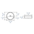 thumbnail image 2 of ALFI brand ABC908 Black & White 15" Round Above Mount Ceramic Sink, 2 of 9