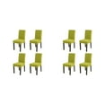thumbnail image 3 of Wweixi 4pack/lot Stylish Chair Covers For Dining - Transform Dining Room With Ease Durable Cover For Dining Emerald green yellow 2Set, 3 of 6