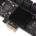thumbnail image 3 of Tarjeta de expansión PCIE de 20 puertos PCIe SATA 3.0 Riser Adapter 6Gbps para escritorio Likrtyny  Para estrenar, 3 of 4