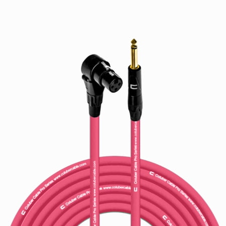 Coluber Cable Balanced - Right Angle XLR Female to 1/4" TS Male 3-Pin Cable