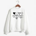 thumbnail image 2 of WEAIXIMIUNG Chandail à Demi-Glissière Femme Court Chandail Femme Saint-Valentin pour Haut à Motif Chandail à Manches Longues Blouse Décontractée Chandail à Enfiler Haut, 2 of 3