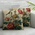 thumbnail image 3 of Fenyluxe Vintage Farmhouse Decorative Throw Pillow Covers Leaf Floral Tulip/Daffodil/Irises Couch Throw Pillowcase Cushion Cover for Garden Home, 3 of 5