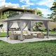 thumbnail image 1 of Waterproof portable screened canopy tent con double vented roof y carry bag, effortless setup para patio, backyard, garden, 1 of 5