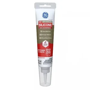 GE Advanced Silicone Kitchen & Bath Sealant, Clear 2.8 oz