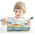 thumbnail image 2 of Ensemble de Vaisselle pour Enfants 4 Pcs Assiette Divisée Fourchette Cuillère pour Tout-Petits, 2 of 5