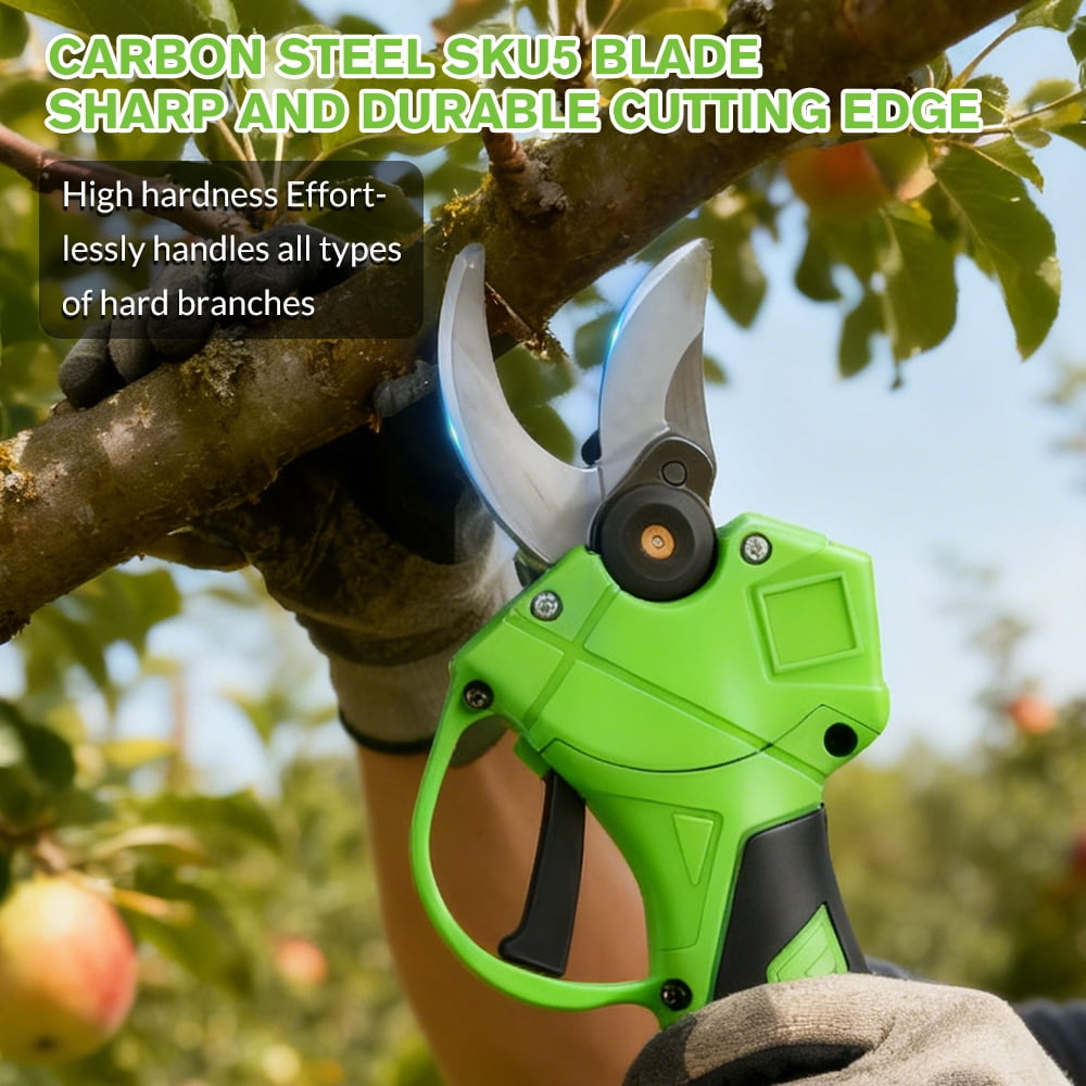 Cordless Electric Pruning Shears,DFITO SK5 Steel Blade Tree Pruner with 2×13000mAh Rechargeable Batteries, 30mm Cutting Capacity, Lightweight Garden Trimming Tool for Orchard Yard