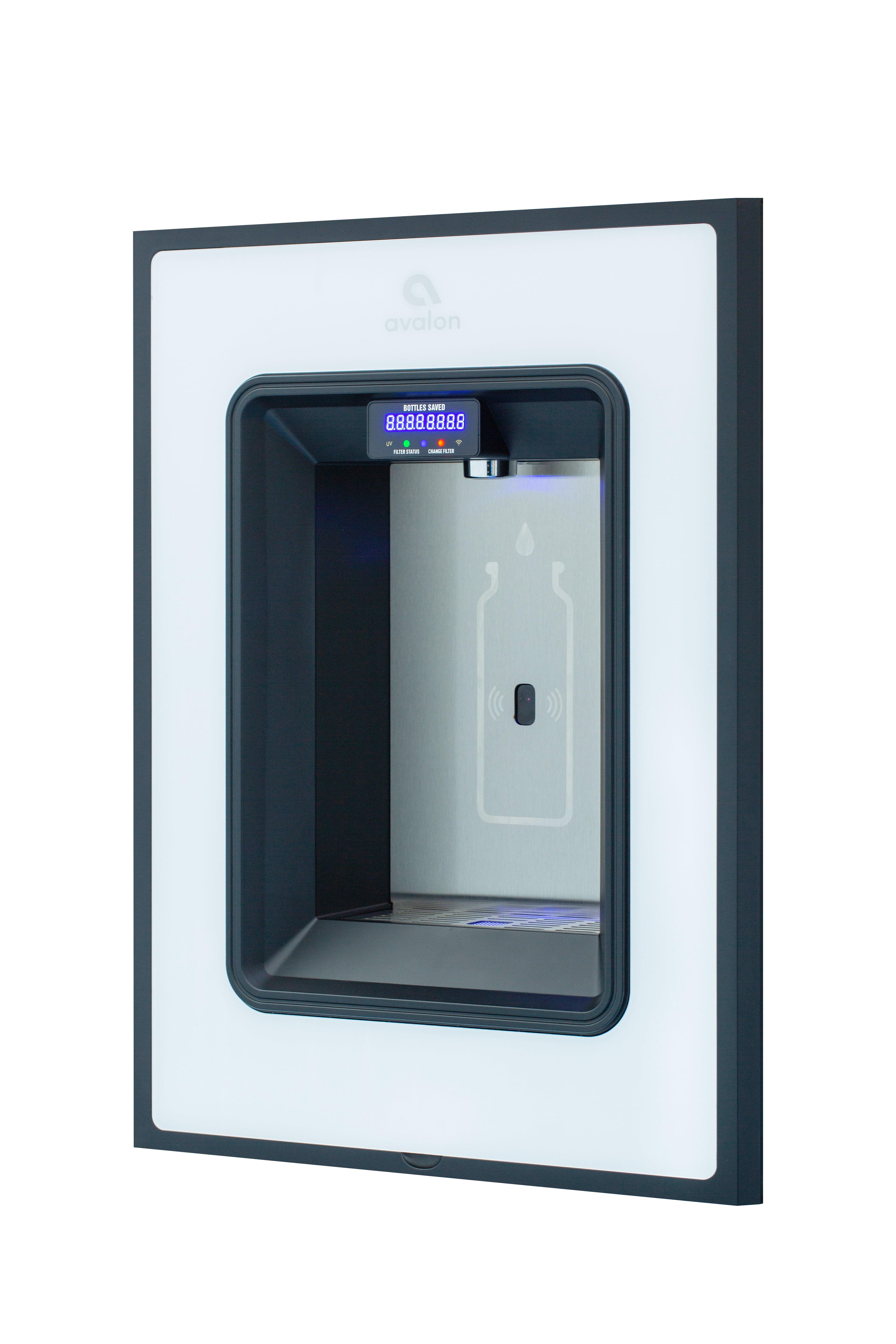 Avalon In-Wall Bottle Filler, Sensor Dispensing, Self Cleaning, Digital Bottle Counter Display, Dual Filtration, Wifi Enabled, High Capacity Cooling, UL Listed