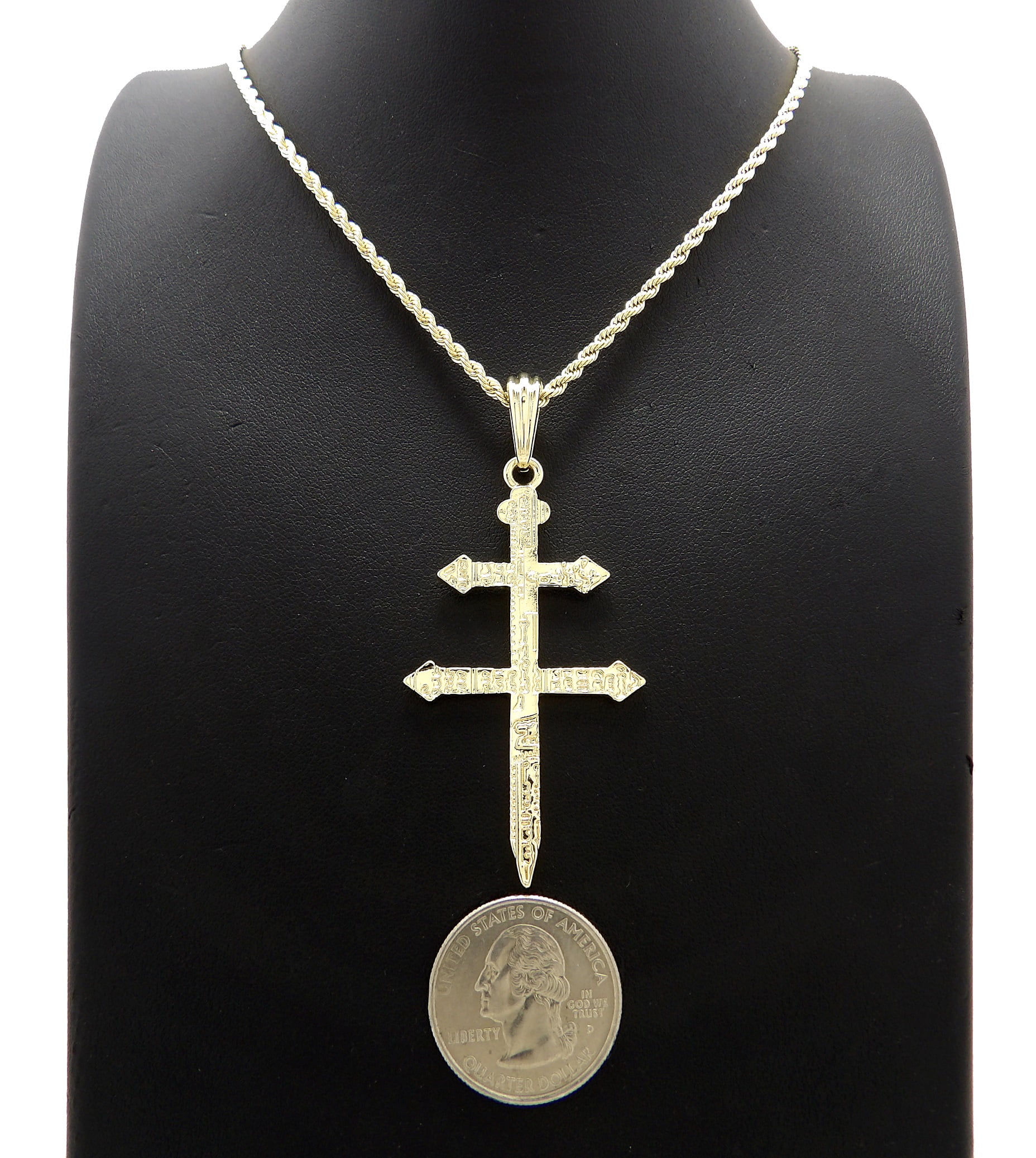Double Cross Chain Necklace - Gold | Fashion Nova, Mens Jewelry | Fashion  Nova