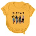 thumbnail image 2 of DPTALR SISTAS Summer Womens O-neck Tops Loose Printing T-Shirts Short Sleeve, 2 of 9