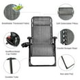 thumbnail image 2 of YYAo Lounge Chair, Folding Patio Recliner, Oversize Lounge Chair with Cup Holder of Heavy Duty for outdoor-Gray, 2 of 5