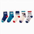 thumbnail image 4 of NOLDARES Toddler Mid Calf Cotton Socks, Reinforced Heel Toe Durable for Boys Girls Daily Rough Play, School & Sports 5-Pairs, 4 of 4