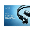 thumbnail image 4 of Cable USB-C a USB-C Havit 60W 2m Trenzado 90 Grados Carga Rápida, 4 of 4