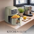 thumbnail image 7 of Kitchen Elite 5.5 qt Digital Air Fryer, Countertop Cooker With LED Screen, Green, 7 of 7