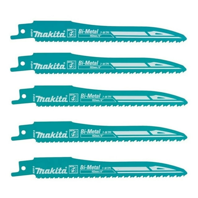 5 Seguetas Sable Metal 6 7-18 Tpi Parameta/inox Makita B05038